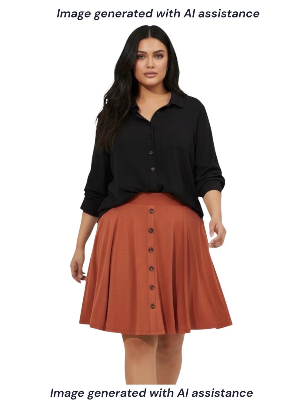 Torrid 1X black crinkle gauze button up - Picture 8 of 13